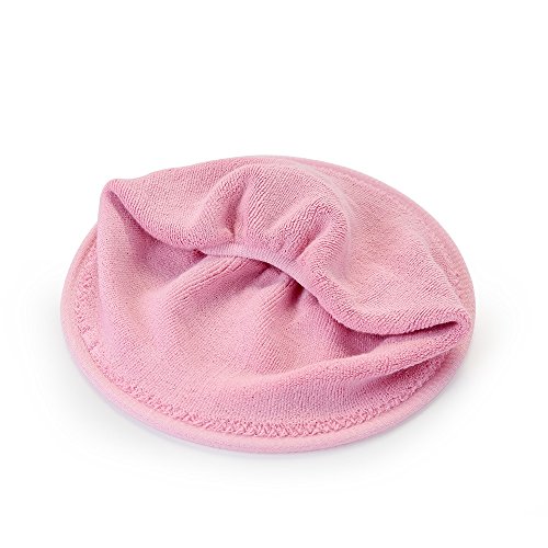 Lifechaser Toilet Seat Lid Warmer Cover Pads Washable 100% Cotton with Flexible Hose for Lock (100% Cotton-Pink)
