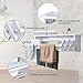 Tangkula Wall Mount Drying Rack Bathroom Home Expandable Towel Rack Drying Laundry Hanger Clothes Rack (Wood)