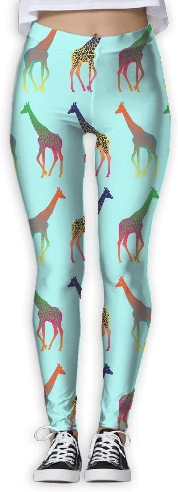 Deglogse Yoga Pants,Workout Leggings,Colorful Zebra Giraffe Women's Stretchable Sports Running Yoga Workout Leggings Pants