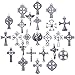 25 pcs Celtic Crosses Charms Assorted Pendants Jewelry Findings for Bracelets, Dangle Earrings, Necklace Jewelry Making
