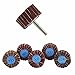 Flapper Wheel Buffing Flap Wheels – 5 pieces 2”X1” Heavy Duty And Durable Flap Disk - 1/4 Shanks Fit All Drills – 40 60 80 And 120 Grit - By Katzco