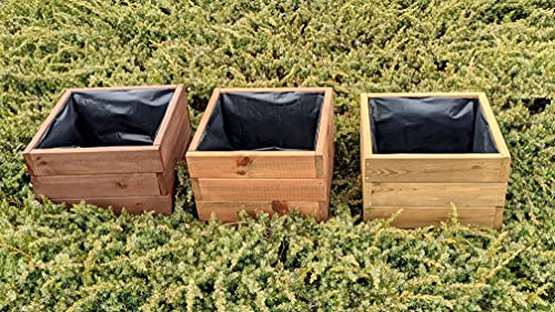 FKL DESIGN Home Deco Pflanzkasten aus Holz Pflanzkübel für GartenTerrasse Holzkasten Holzkübel Imprägniert D26… – Bild 6