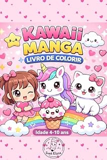 Livro Kawaii Manga – Livro de Colorir