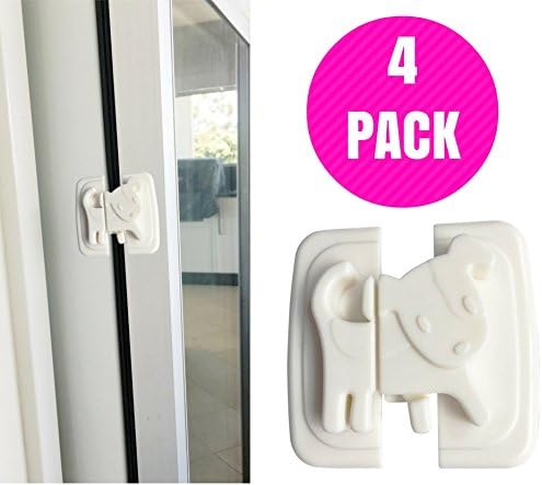 Katabird Baby Safety Cabinet Locks, Easy to Install - 4 Count - Child Safety Locks Best for Baby Proofing Cabinets, Sliding Door, Fridge and Drawers - No Drill, Tools, Magnet Or Screws Needed