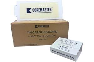 Coremaster Tin Cat Glue Board, Mouse & Insect Glue Trap,Insect Monitors, Cockroach and Silverfish Trap. Non-Toxic & Pesticide