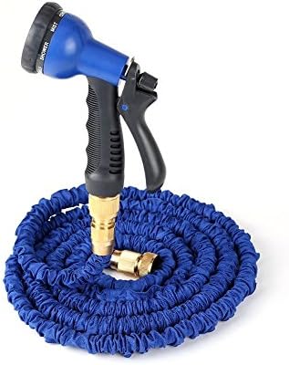 Expanding Hose - 150 Foot Garden Hose - Brass Fittings Triple Layered - Retractable Shrinking Coil