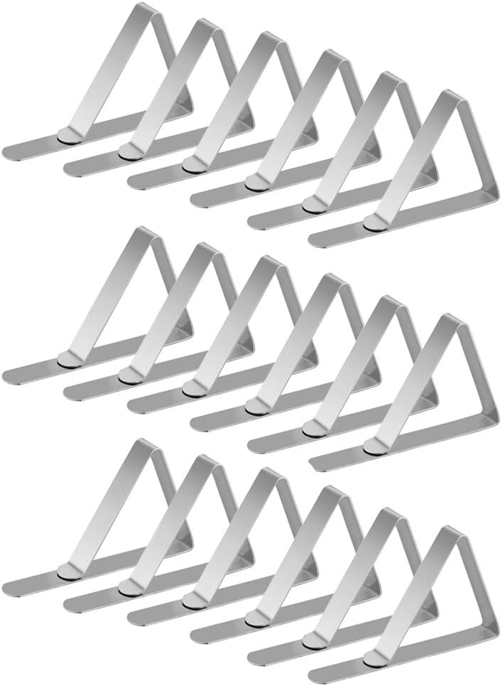 G.a HOMEFAVOR Tablecloth Clips Set, 18 Pack Stainless Steel Table Cover