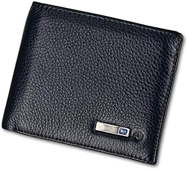 Genuine Leather Smart Wallet With Alarm GPS Wallets For Men Bluetooth Tracking