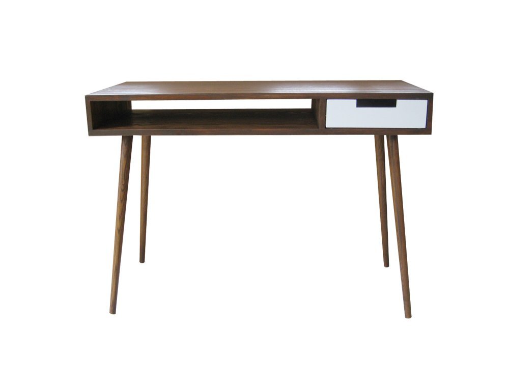 Afydecor Study Table with Sleek Tapered Legs Brown Amazon.in Home