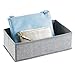 InterDesign Aldo Fabric Dresser drawer and Closet Storage Organizer for Underwear, Socks, Bras, Tights, Leggings - Gray