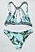 Cupshe Fashion Women Leaves Printing Strappy Bikini Set (L)