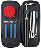 Miriamsong Piano Tuning / Tuner Kits with 8 Tools 1 Lever Wrench Hammer or Key with Star Head, 3 Rubber Wedge Mute, 1 Rubber Mute with Handle, 1 Quality Mute Clamp, 1 Tuning Felt Temperament Strip and the Case, A Must Have Piano Maintenance Equipment