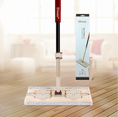 image for Elvoes Microfiber Flat Mop Professional 360 Degree Hardwood Floor Mop 