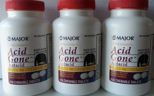 EXTRA STRENGTH ACID GONETM ANTACID CHEWABLE TABLETS 100 CT *COMPARE TO THE EXACT SAME ACTIVE INGREDIENTS FOUND IN EXTRA STRENGTH GAVISCON &amp; SAVE!!* by EXTRA STRENGTH GAVISCON