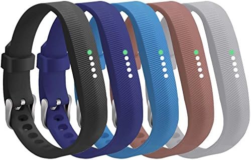 For Fitbit Flex 2 Bands, SKYLET Replacement Bands for Fitbit Flex 2 Bracelet Solid Color with Fastener Ring (No Tracker)(5 Pack)