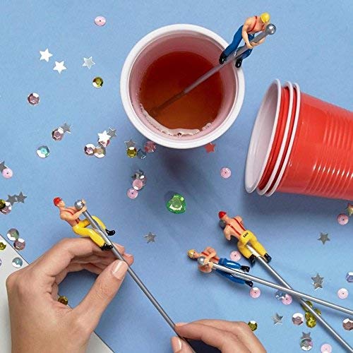 Drinking Buddies Firemen Themed Reuseable Glass Markers, 4 Buddies