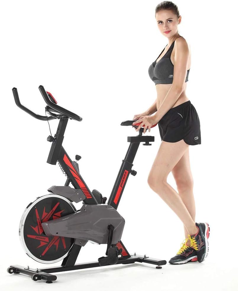 Auvem Household Bicycles, Fitness Equipment, Chrome flywheels, Silent Belt Drive, with Leather Resistance Pads, Indoor Bicycles, Ultra-Quiet Exercise Bikes