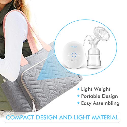 Elebebe Electric Double Breast Pump Portable Breast Pump Kit, Quiet