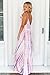 UBetterM Womens Maxi Dress Tie Dye Print Boho Pocketed Maxi Dress