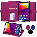 BLU Studio 7.0 II Case, Abacus24-7 Studio 7.0 II Wallet Case, Leather Studio 7 II Flip Cover with Card Holder and Kickstand - Purple Flip Case for BLU Studio 7.0 II Phone (S480u)