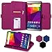 BLU Studio 7.0 II Case, Abacus24-7 Studio 7.0 II Wallet Case, Leather Studio 7 II Flip Cover with Card Holder and Kickstand - Purple Flip Case for BLU Studio 7.0 II Phone (S480u)