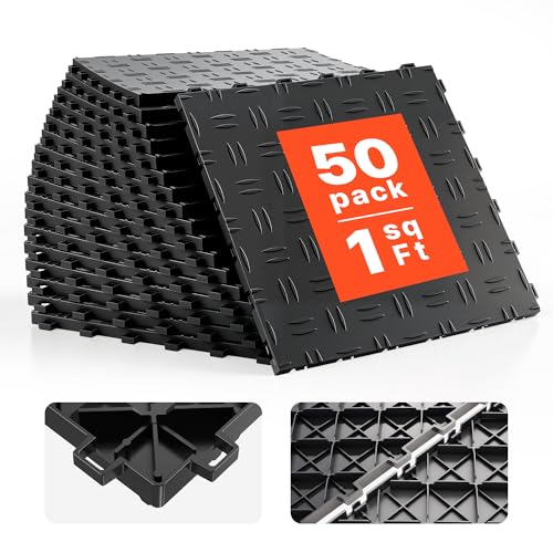 VEVOR Garage Floor Tiles 12 x 12 x 0.53 inch, Interlocking Design...