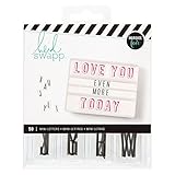 American Crafts Heidi Swapp Lightbox Mini Alpha Inserts black 50 Piece