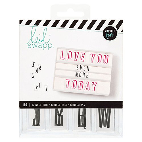 American Crafts Heidi Swapp Lightbox Mini Alpha Inserts black 50 Piece