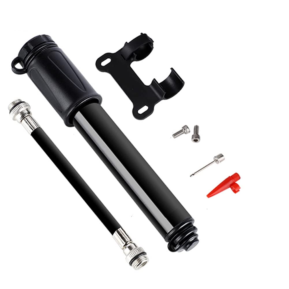ANSIEDIO Bike Pump, Aluminum Alloy Portable Bicycle Tire Pump, 100PSI Super Fast Tyre Inflation, Frame-Mounted Pumps, Fits Presta and Schrader Valve for All Bikes and Balls