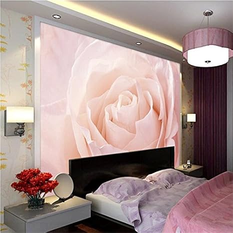 250cmx175cm Wallpaper 3d Stereo Big Pink Rose Art Living