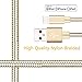 Ulimag Lightning Cable 4Pack 3FT 6FT 6FT 10FT (Gold) Nylon Braided Certified iPhone Cable USB Cord Charging Charger for Apple iPhone 7, 7 Plus, 6, 6s, 6+, 5, 5c, 5s, SE, iPad, iPod Nano, iPod Touch
