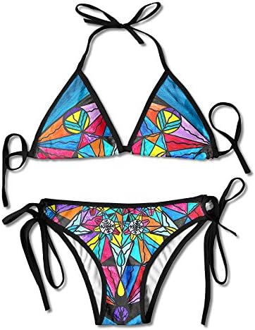 Art Colourful Print Women's Triangle Bikini Swimsuits Summer Sexy Beach Bikini