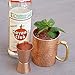 Double Jigger Bar Shot Glasses - Set of 2 Solid Copper Hammered (1oz/2oz) by Drinkware Essentials.
