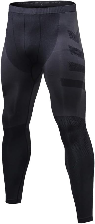 Mens Fitness Pants, Pingtr - Men's Sports Tights Cool Dry Baselayer Leggings Pro Traning Pants for All Season Black,Red,GreenM-XL