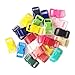 Elife 200 PCS (20 Assorted Colors) 3/8” Contoured Side Release Plastic Buckles