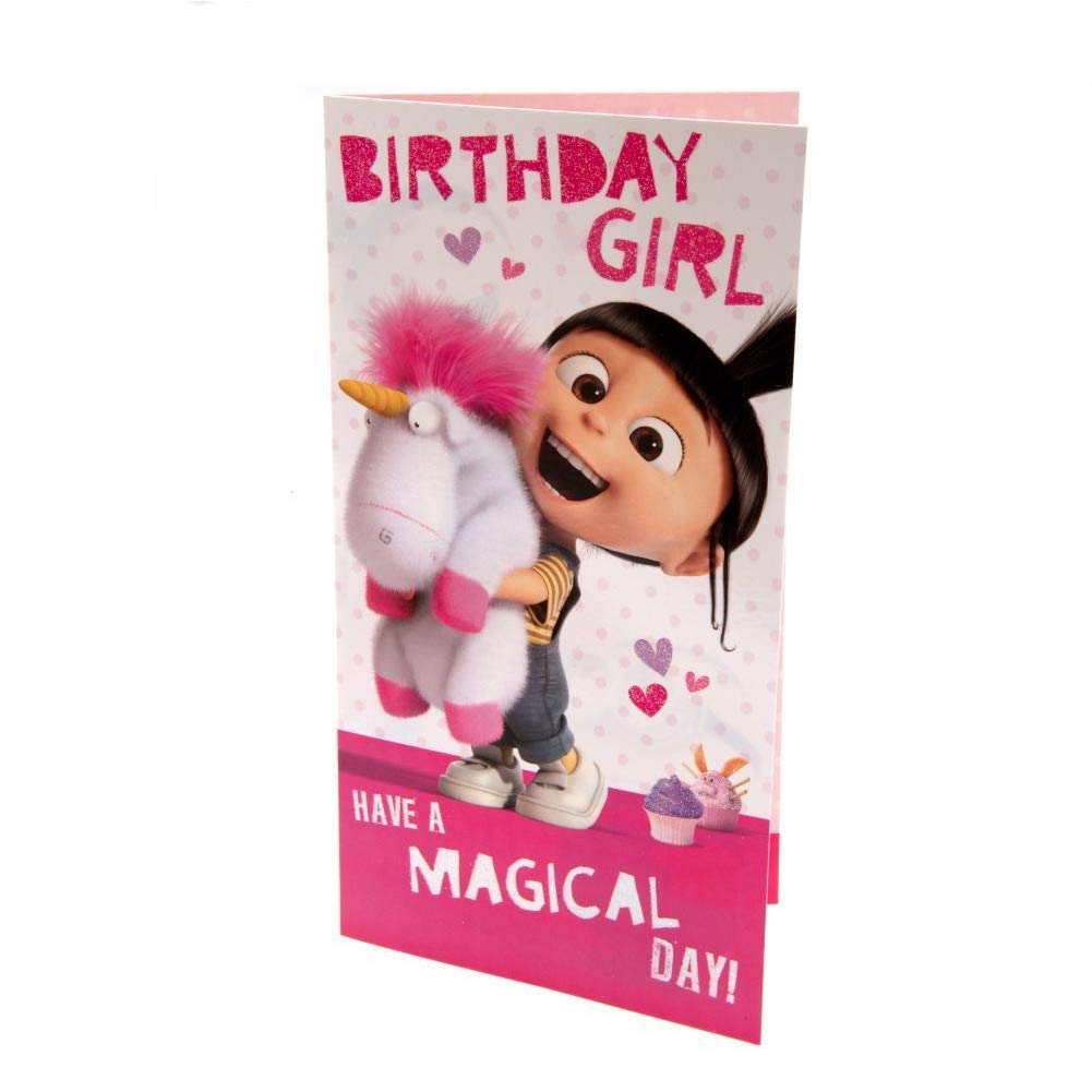 Despicable Me Girl Birthday Card Multi,DE045