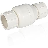 EFIELD 1-1/2 inch Solvent x 1-1/2 inch Solvent Schedule 40 PVC Spring Check Valve,(PVC051)
