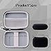 Mini Earbuds Case ASMOTIM Hard Headphone Case Black Earphones Carrying Case Portable Travel Earbud Holder for Headset Charger Cable USB Keys with Durable Exterior,Soft Cloth Inner [2-Pack]