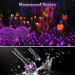 Halloween Net Lights, 200 LED 8.2ft x 4.9ft Purple