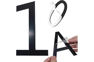 YEEZUNPU Self Adhesive House Number 5 Inch House Numbers for Outside Acrylic Modern Mailbox Numbers Address Home Number for House Apartments Office Hotel Room Easy to Install (1)