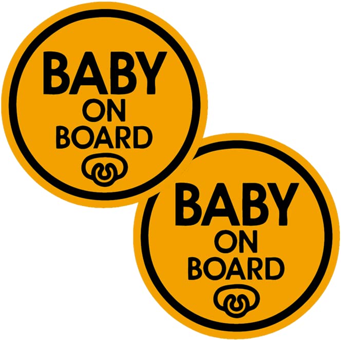 TOTOMO Baby on Board Magnet - (Set of 2) Safety Caution Decal Sign Magnets for Cars Bumpers - Baby Pacifier ALI-031