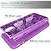 LeYi for Galaxy J7 Refine/ J7 2018/ J7 Star/ J7 Top/ J7 Aura/J7 Aero/Crown/Eon Case w/Tempered Glass Screen Protector for Girls Women,Seashell Pattern Marble Phone Case for J7 V 2nd Gen Purple