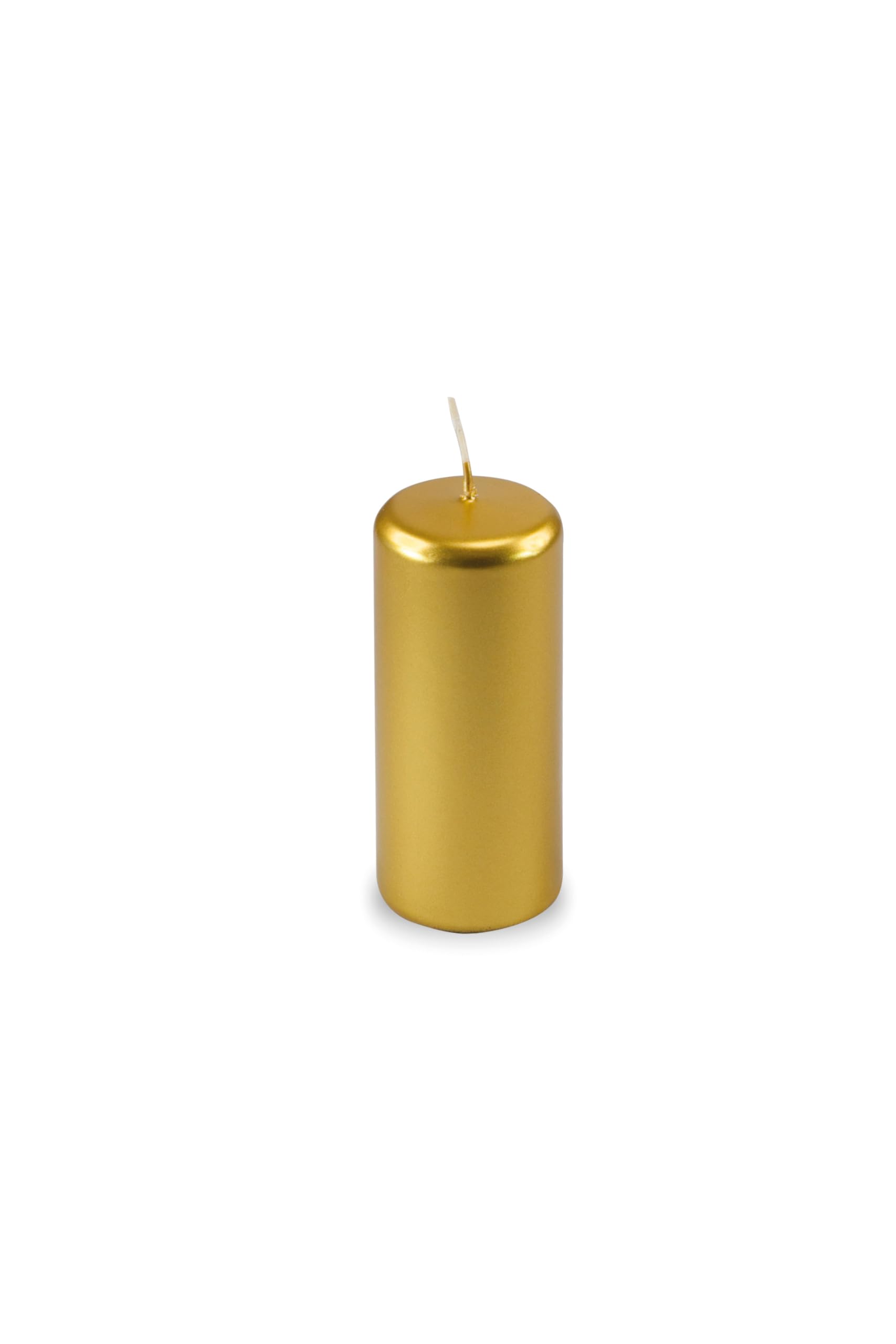 Cereria di Giorgio Candles Diameter 5 cm Height 12 cm - Gold - Pack of 9