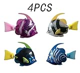 Heartte@ [Pack of 4] Robofish Activated Battery Powered Robo Angel Fish Toy Childen Kids Robotic Gift (NDS-SHYX4)