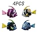 Heartte@ [Pack of 4] Robofish Activated Battery Powered Robo Angel Fish Toy Childen Kids Robotic Gift (NDS-SHYX4)