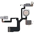 Risidamoy Flash Light Flex Cable Replacement for iPhone 12 Pro Max Repair Flashlight Part Fix Silent Switch with Pre-Installed Metal Bracket Holder 12Promax for A2342, A2410, A2412, A2411.