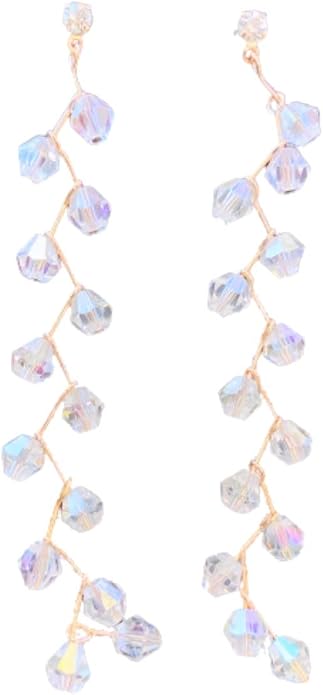 Amazon ピアス レデース クリスタルロングピアス ピアス 金属アレルギー対応ピアス 韓国 テイスト ファッション ピアス 通販