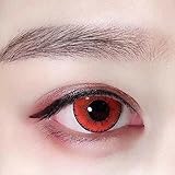 Women Multi-Color Colored Cute Charm and Attractive Fashion Contact Lenses Cosmetic Makeup Eye Shadow (Red)