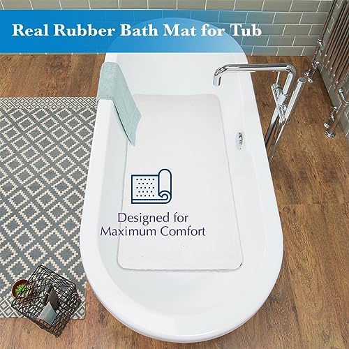 Epica Non Slip Bathtub Mat Real Rubber Bath Mat for Tub, Shower, Bath