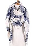 Plaid Blanket Scarf for Women Winter Square Long Scarf Large Soft Tartan Shawl Wrap